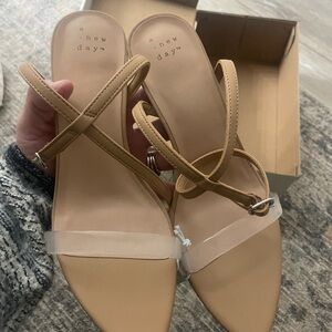 A New Day heels - clear strap